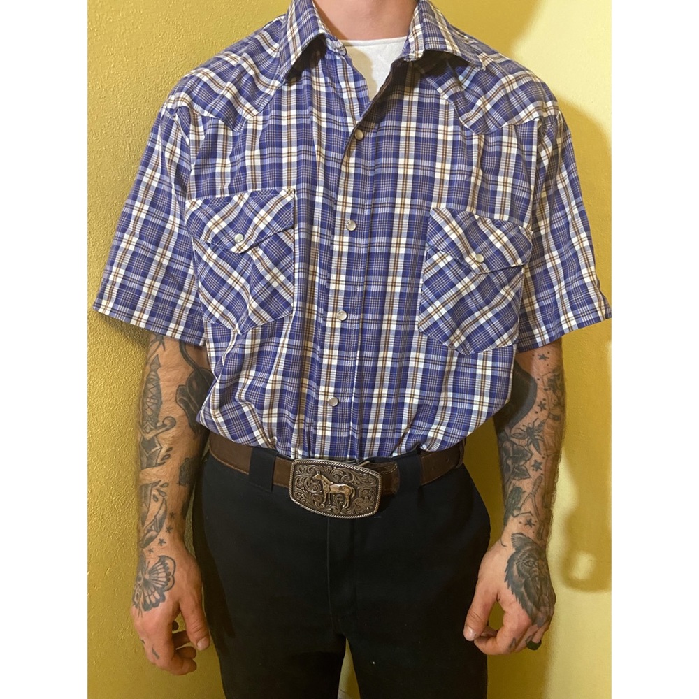 Pearl Snap Plaid Shirt